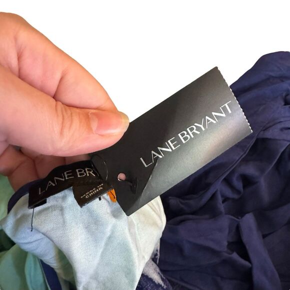 NWT Lane Bryant‎ Womens Dip-Dye Wrap Dress Plus sizes 22 New Navy - Picture 8 of 9